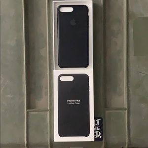 iphone 8plus black leather case